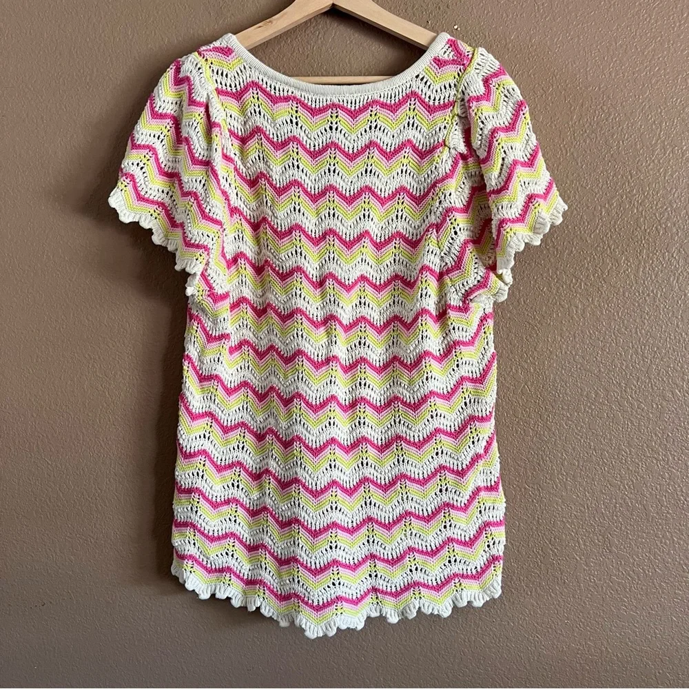 Torrid Chevron Short Sleeve Knit Sweater Size 2X